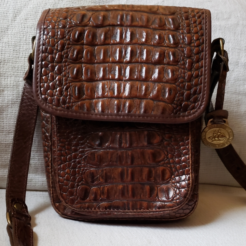 Brahmin vintage leather crossbody bag